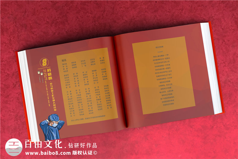 抗疫時期專屬相冊影集制作-疫情防控隔離點志愿者服務紀實畫冊印刷