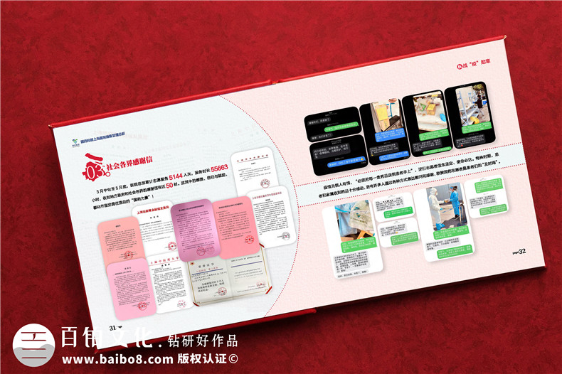 抗疫紀(jì)念畫冊設(shè)計-單位抗擊疫情志愿者事跡宣傳圖冊影集