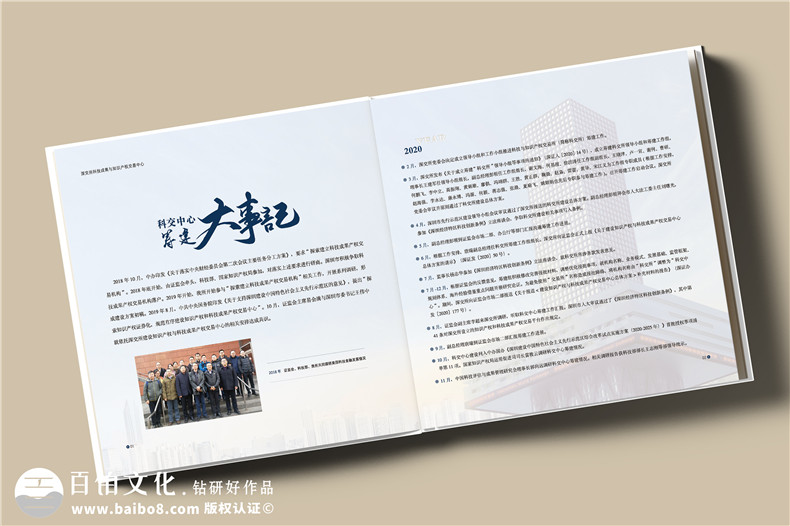 部門籌建周年大事記畫冊-中心創(chuàng)辦回回顧紀(jì)念冊